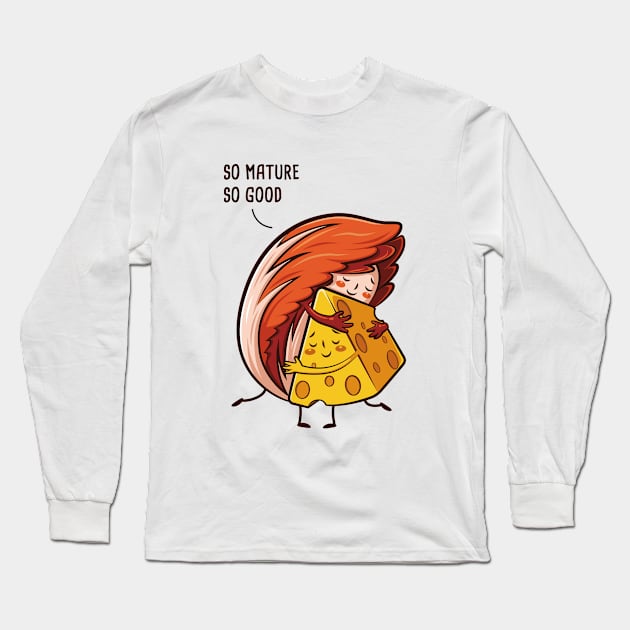 So Mature So Good. Kimchi and Cheese Hugs Long Sleeve T-Shirt by SIMKUNG